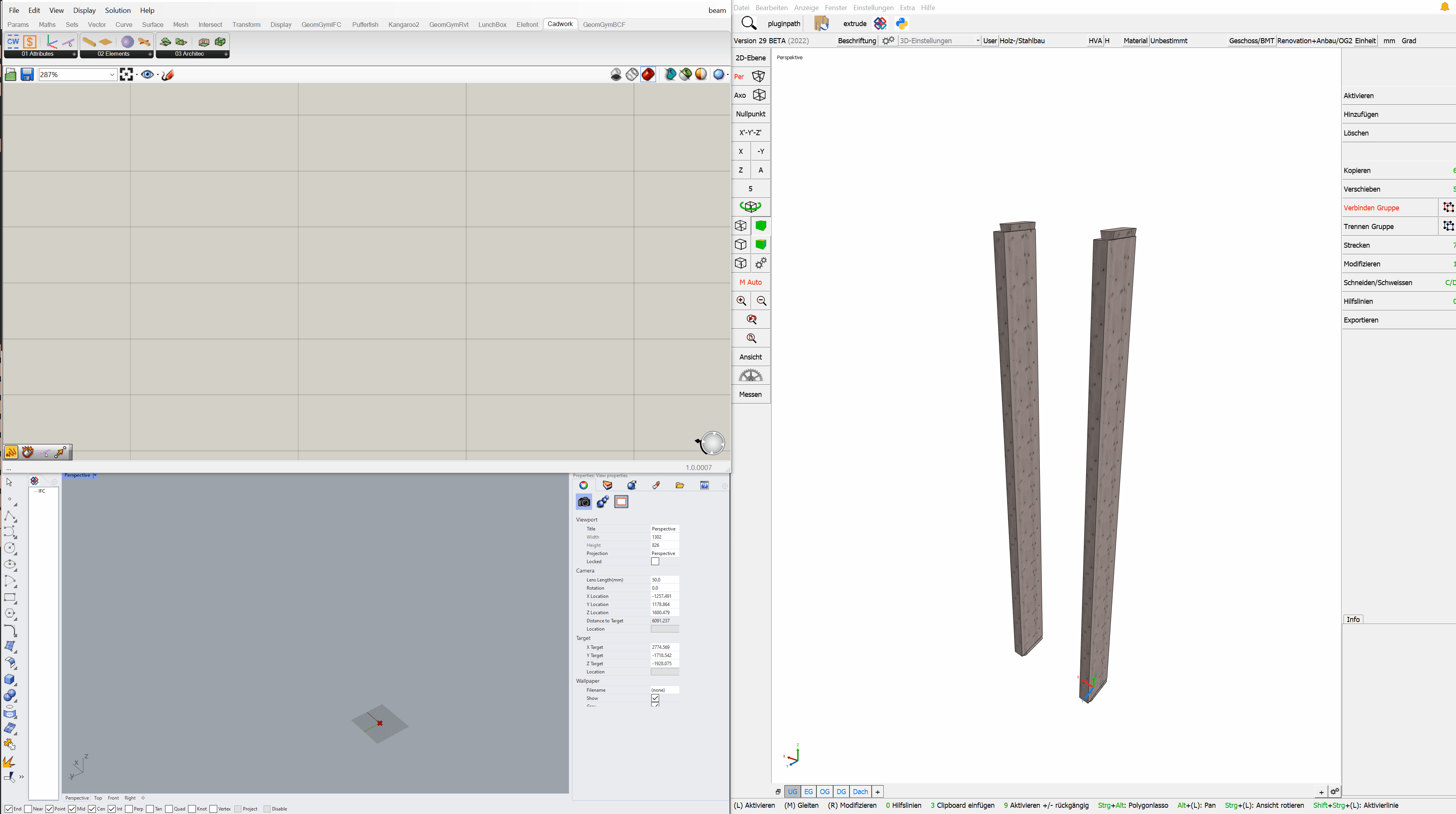 Reference cadwork elements Reference cadwork elements